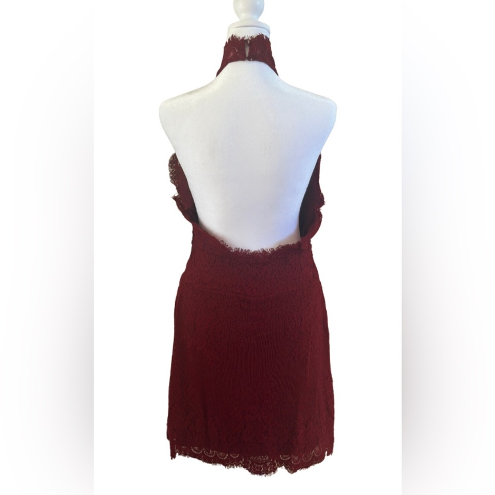 Free People Intimately Red Velvet Open Back Dress - Picture 3 of 7